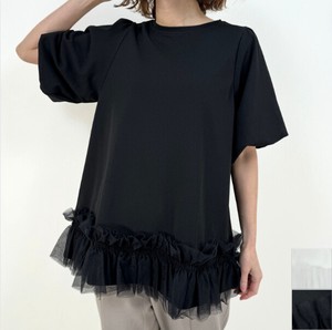 T-shirt Pullover Tulle Tops Short-Sleeve 2024 Spring/Summer
