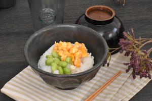 Mino ware Rinka Rice Bowl black Made in Japan