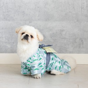 雨のもり浴衣　ドッグウェア　リンクコーデ　日本製　made in japan　浴衣　yukata　ペット服