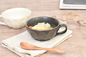 リンカブラック スープカップ 黒系 和食器 小鉢 日本製 美濃焼 おしゃれ モダン