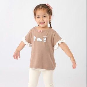 Kids' Short Sleeve T-shirt Little Girls Series Ribbon T-Shirt Printed Cut-and-sew Panda