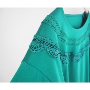 T-shirt Tunic Scalloped Lace New Color 2024 Spring/Summer