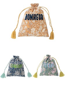 Pouch/Case Boucle Drawstring Bag Printed Embroidered