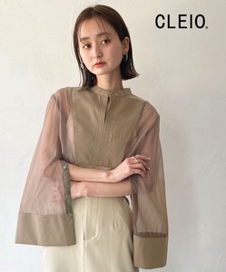 Button Shirt/Blouse CLEIO Slit Switching
