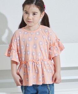 Kids' Short Sleeve T-shirt Patterned All Over Pudding Floral Pattern Tops