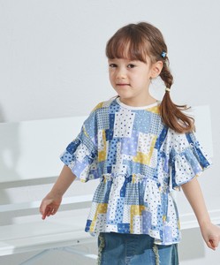 Kids' Short Sleeve T-shirt Ruffle Floral Pattern Tops