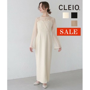 【SALE】-オケージョン/結婚式- タイトキャミワンピース シースルーセット/CLEIO