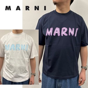 MARNI メンズ 半袖  WHITE/NAVY マル二