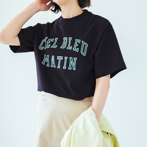 【レディース】オーガニックコットン天竺 - リラックスプリント半袖Tシャツ