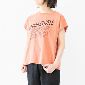 【レディース】スラブ天竺 - フレンチスリーブプリントTシャツ