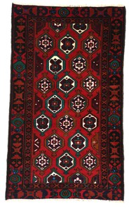 アフガン トライバル バルーチ 民族柄 手織 ウール 絨毯 A068