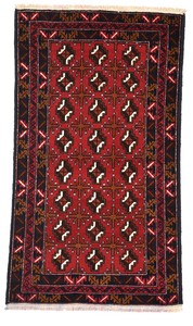 アフガン トライバル バルーチ 民族柄 手織 ウール 絨毯 S143
