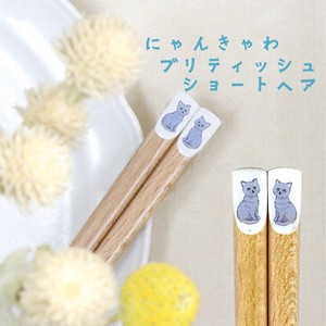 筷子 可爱 猫用品 动物 短款 22.5cm 日本制造