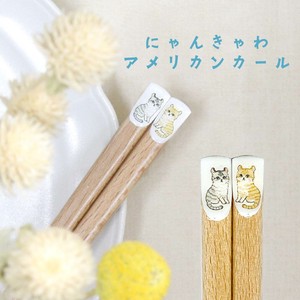 筷子 可爱 猫用品 动物 猫 22.5cm 日本制造