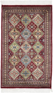 パキスタン 絨毯 9×12 ウール 手織 玄関マット サングラー 民族柄 赤系 SG-05