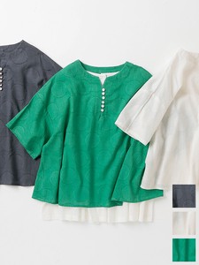 Button Shirt/Blouse Pullover Jacquard Spring/Summer