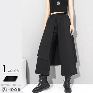 パンツ ブラック ゆったり 不規則  無地  レディースファッション   YMA2039