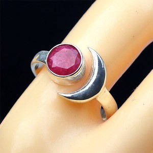 Silver-Based Ruby Ring Rings