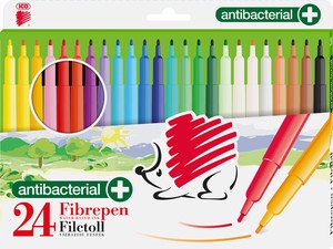 ICO 【抗菌】ファイバーペン【24色セット】（ハンガリー・東欧・輸入・文房具・文具）