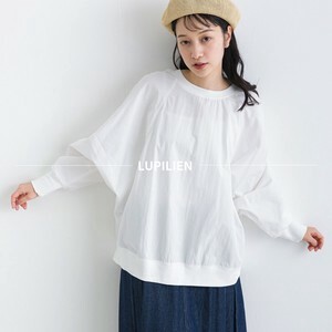 [SD Gathering] Button Shirt/Blouse Dolman Sleeve Pullover Buttons Cotton Washer Switching