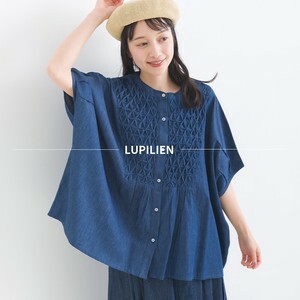 [SD Gathering] Button Shirt/Blouse Quilted 5.5OZ Mixing Texture Denim