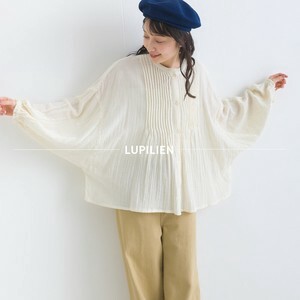 [SD Gathering] Button Shirt/Blouse Pintucked Blouse Thin Double Gauze