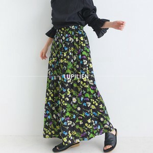[SD Gathering] Full-Length Pant Pudding Natulan Listed Floral Pattern Rayon Wide Pants