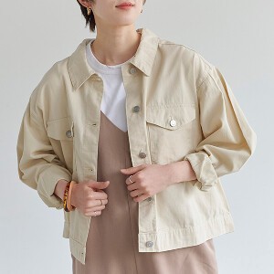 Coat Twill Tuck Sleeves Puff Sleeve Cotton 【2024NEW】