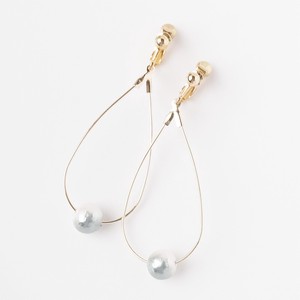 Clip-On Earrings Gold Post Bicolor Cotton