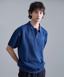 【24’SS】【Revo.】透かし編みジオメパターン ポロシャツ「2024SS新作」