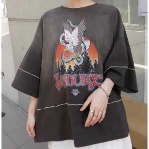 【予約販売】【2024年新作】ピグメントイーグルTシャツ　トップス　春　夏　SS　大人　カジュアル