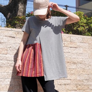 T-shirt Design Tunic T-Shirt Stripe A-Line Cut-and-sew