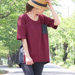 T-shirt Design T-Shirt Drop-shoulder Stripe Tops Switching Cut-and-sew