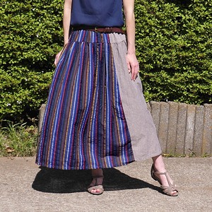 Skirt Long Skirt Stripe Switching