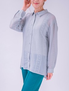 Button Shirt/Blouse Stripe Summer Spring NEW