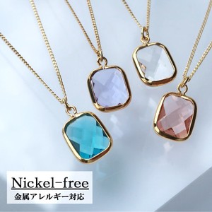 [SD Gathering] Gold Chain Brilliant Necklace Pendant Bijoux Jewelry Clear Made in Japan
