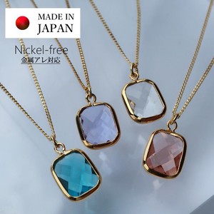 [SD Gathering] Gold Chain Brilliant Necklace Pendant Bijoux Jewelry Clear Made in Japan