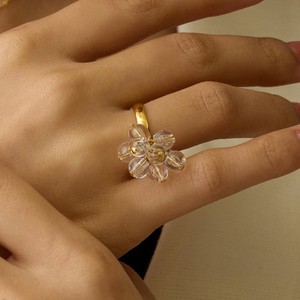 [SD Gathering] Gold-Based Ring Pearl Rings Jewelry Clear Made in Japan