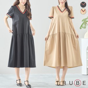 Casual Dress Color Palette A-Line V-Neck L One-piece Dress 【2024NEW】