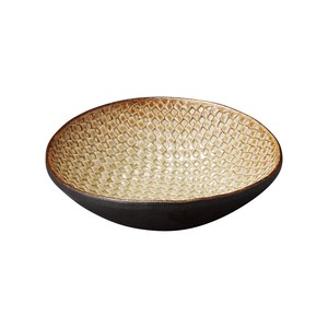 【信楽焼】モザイクブラウン 16cm丸鉢