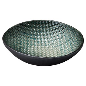 【信楽焼】モザイクグリーン 16cm丸鉢