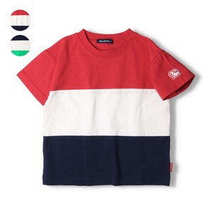 Kids' Short Sleeve T-shirt Colorful Patch Switching