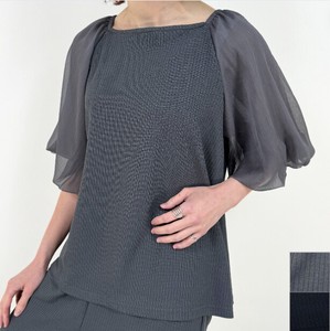 T-shirt Sheer Sleeve Pullover Tops Short-Sleeve 2024 Spring/Summer