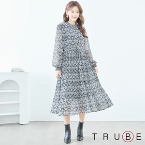 Casual Dress Patterned All Over Long Dress L 【2024NEW】