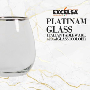 エクスチェルサ(EXCELSA) プラチナム グラス 420ml ガラス ワイン カクテル イタリア食器