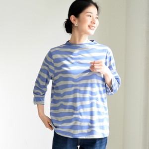 T 恤/上衣 变形 针织衫 横条纹 7分袖 日本制造