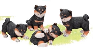 【エイチツーオー】犬の仲間たちS　黒豆柴　4種アソート