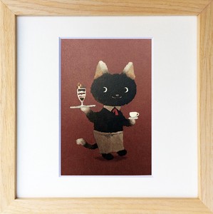 アートフレーム　 菜生(nao)　200series 猫　ねこカフェの店員さん