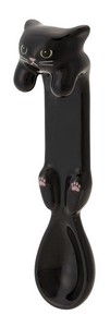 胴の長い猫スプーン 黒猫