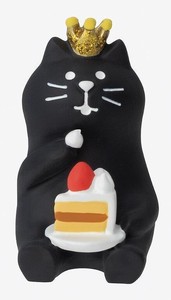 15周年ありがとうマスコット バースデーケーキ 黒猫